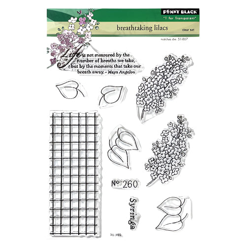 Penny Black Breathtaking Lilacs Clear Stamp and Die Set product image 1