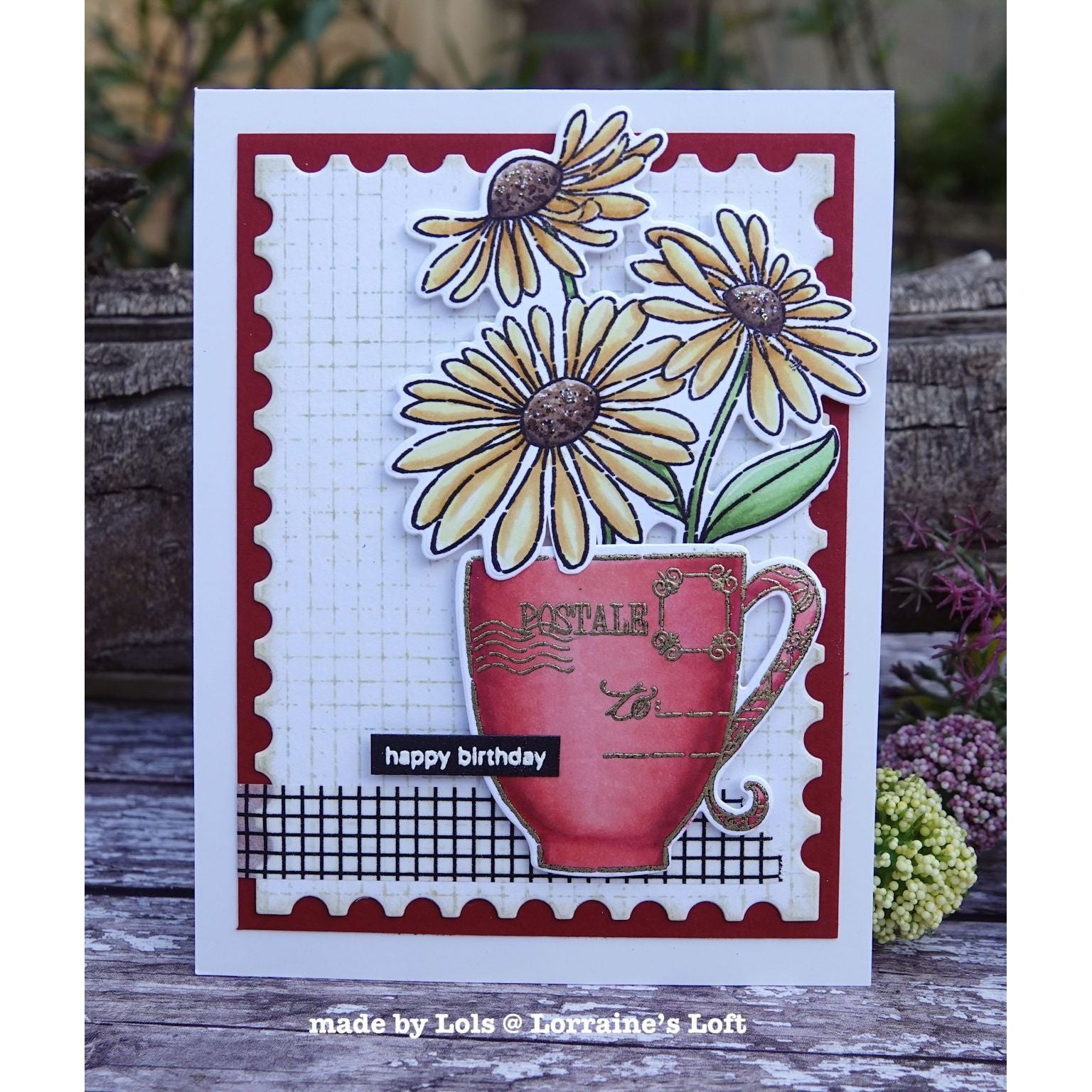 Penny Black Brew-Tea-Ful Clear Stamp and Die Set happy birthday | color-code:ALT01