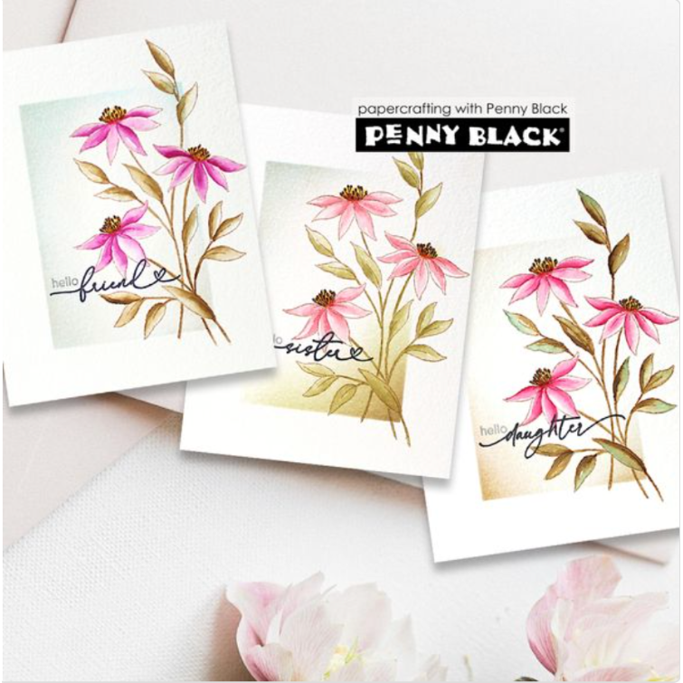Penny Black Bubble Gum Liquid Watercolor 75-026 flowers