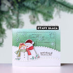 Penny Black Bundled Snowman Clear Stamp and Die Set christmas cheer card
