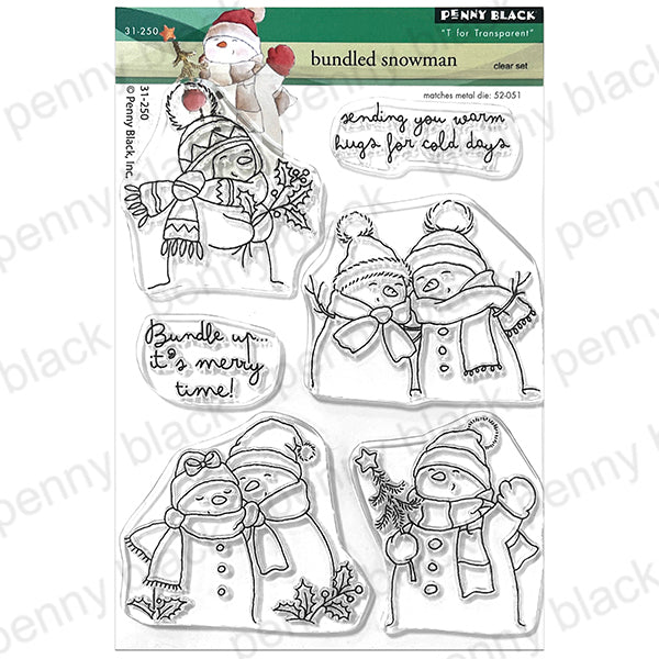 Penny Black Bundled Snowman Clear Stamp and Die Set product image 1