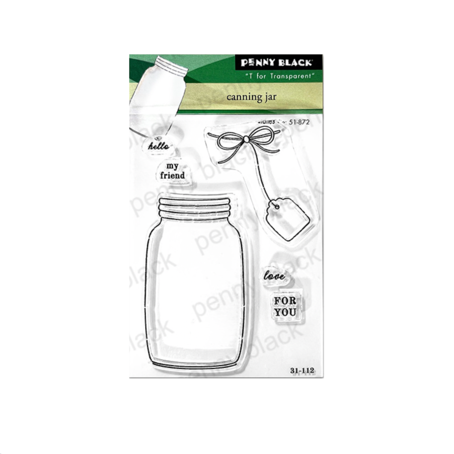 Penny Black Canning Jar Clear Stamp and Die Set image 1