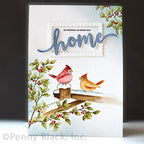 Penny Black Cardinal Christmas Cling Stamp 40-936 home