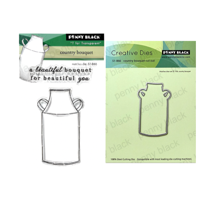 Penny Black Country Bouquet Clear Stamp and Die Set
