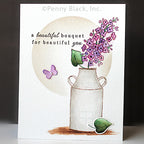 Penny Black Country Bouquet Clear Stamp and Die Set butterfly