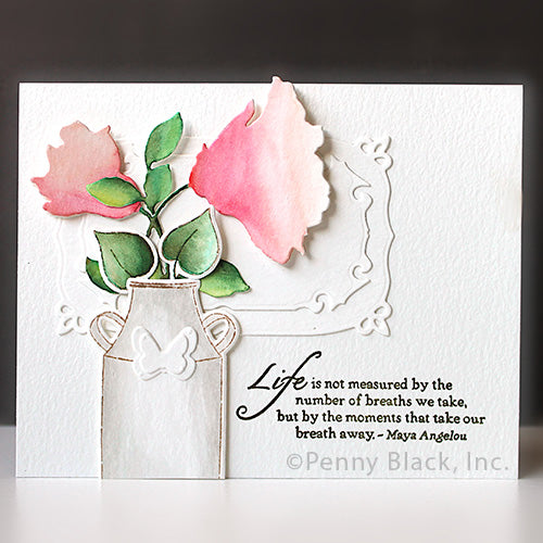 Penny Black Country Bouquet Cut Outs Coordinating Dies 51-866 pink flower