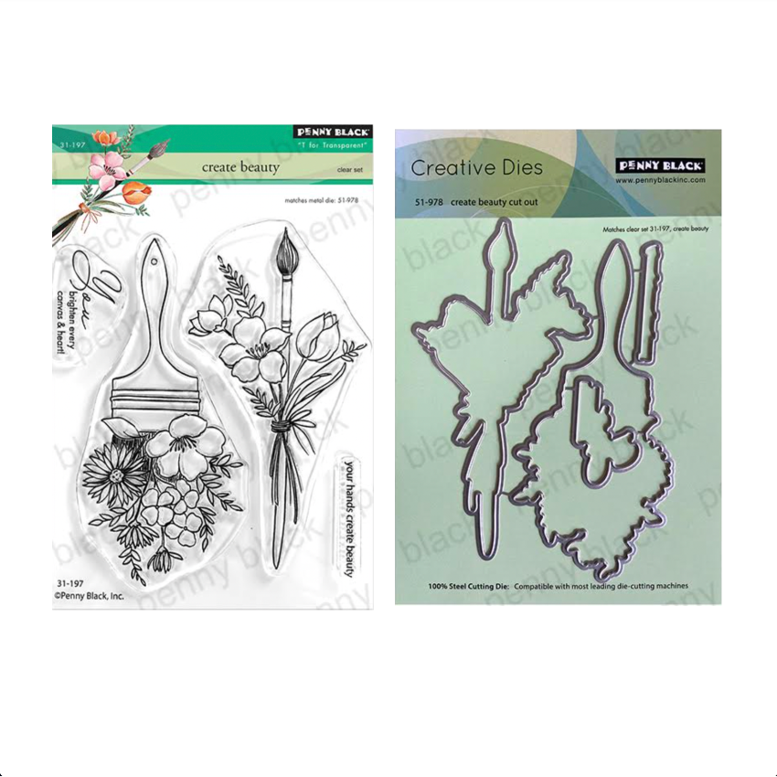 Penny Black Create Beauty Clear Stamp and Die Set