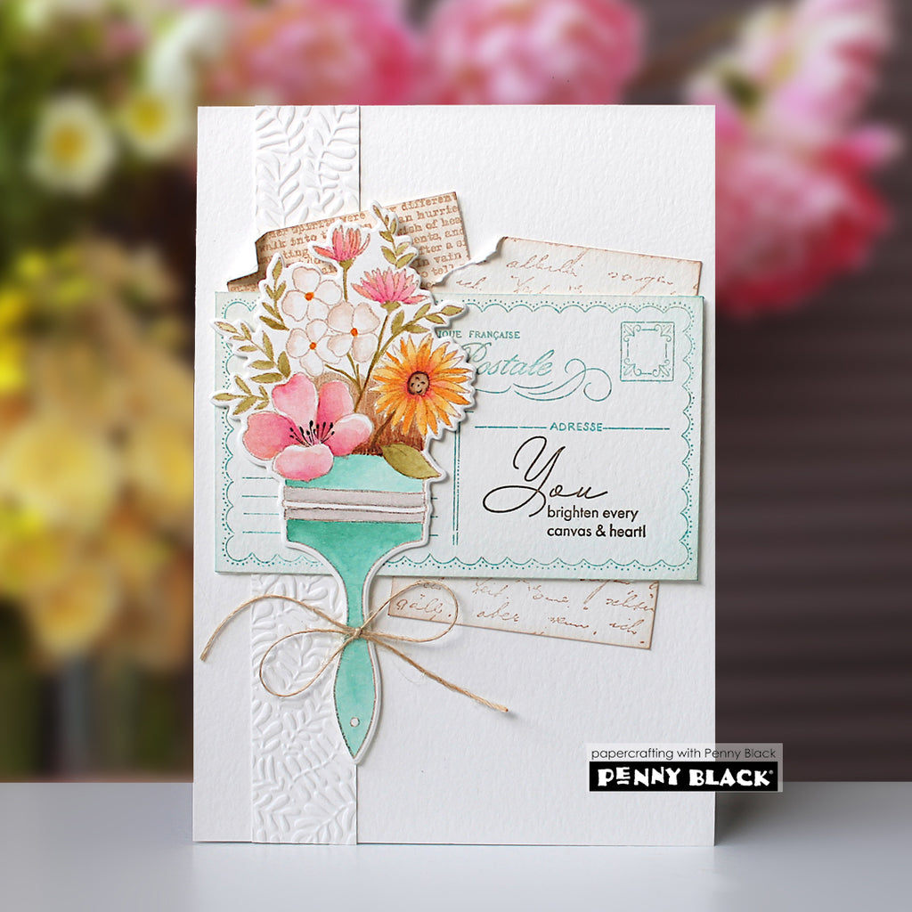 Penny Black Create Beauty Clear Stamps 31-197 postcard