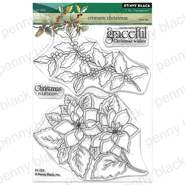 Penny Black Crimson Christmas Clear Stamps 31-253