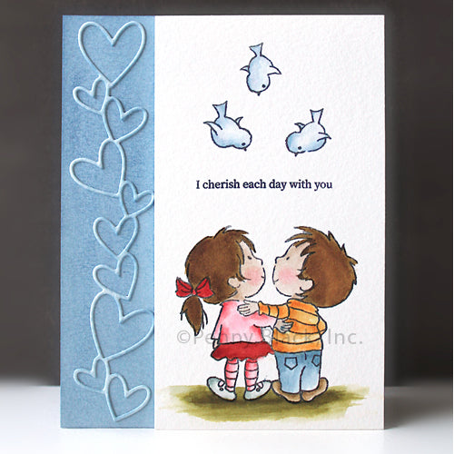 Penny Black Cute Couple Clear Stamps 31-127 blue birds