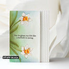 Penny Black Daffodils Clear Stamps 31-095 watercolor background