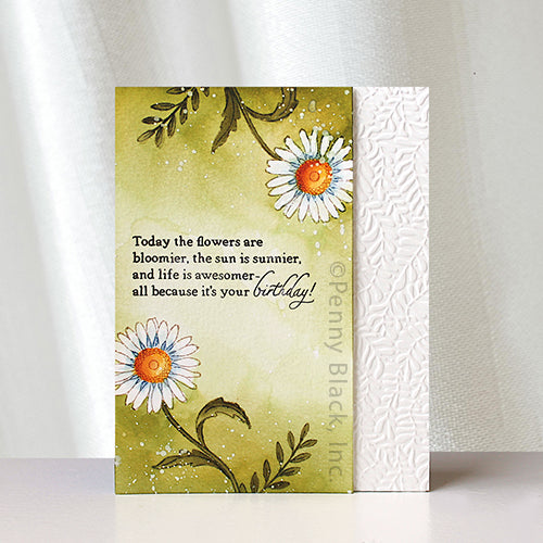Penny Black Dainty Daisies Clear Stamp and Cut Out Die Set birthday