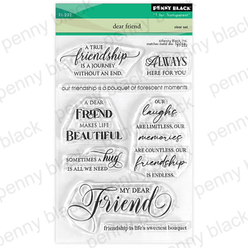 Penny Black Dear Friend Clear Stamps 31-232