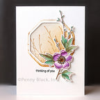 Penny Black Delicate Octagon Thin Metal Creative Dies 51-901 flower