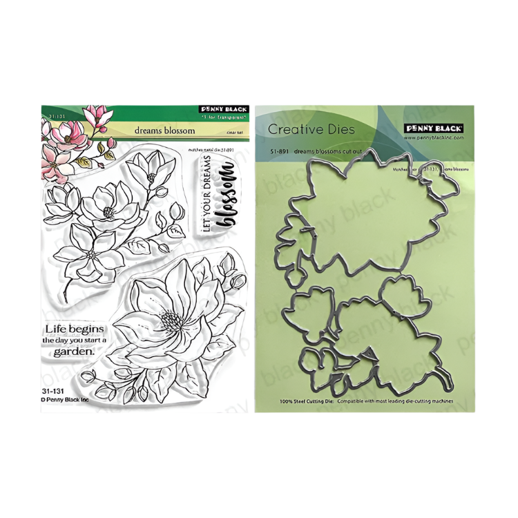 Penny Black Dreams Blossom Clear Stamp and Die Set