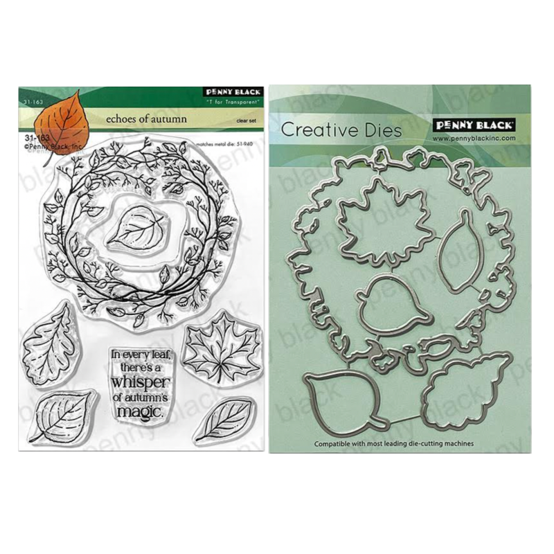 Penny Black Echoes of Autumn Clear Stamp and Die Set