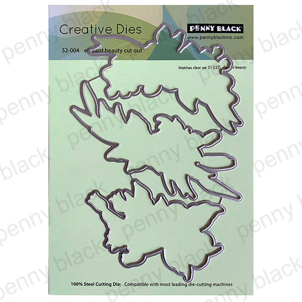 Penny Black Elegant Beauty Clear Stamp and Die Set image 2