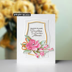 Penny Black Elegant Beauty Clear Stamps 31-227 pink flowers