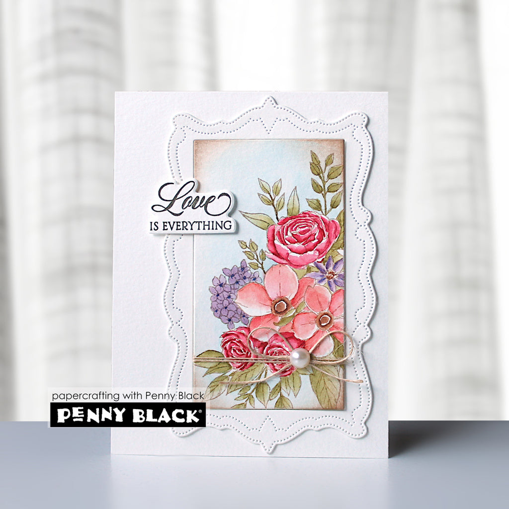 Penny Black Elongated Fancy Thin Metal Creative Dies 51-945 love
