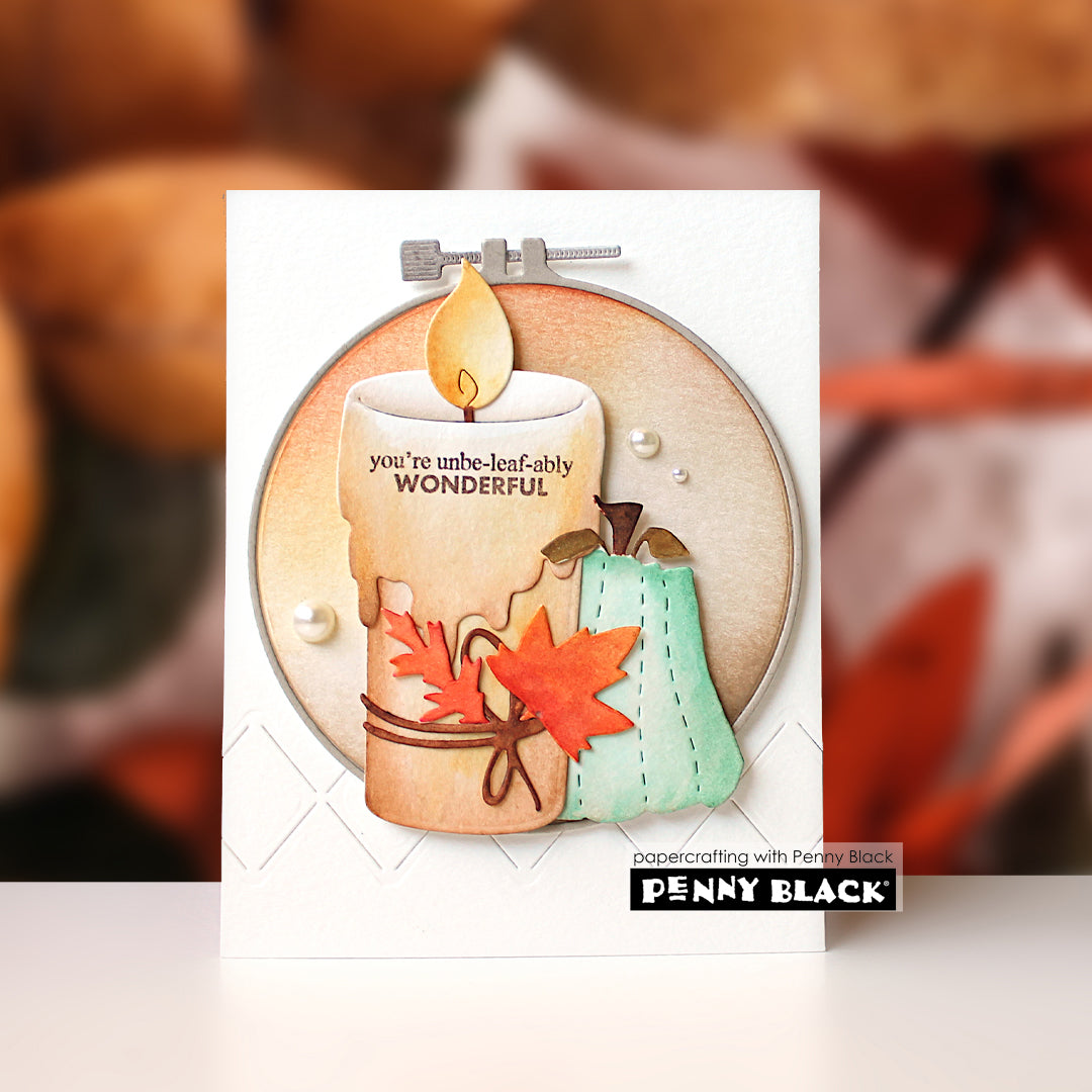 Penny Black Embroidery Hoop Creative Metal Dies 52-063 candle card