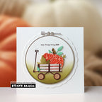 Penny Black Embroidery Hoop Creative Metal Dies 52-063 pumpkin in a wagon card