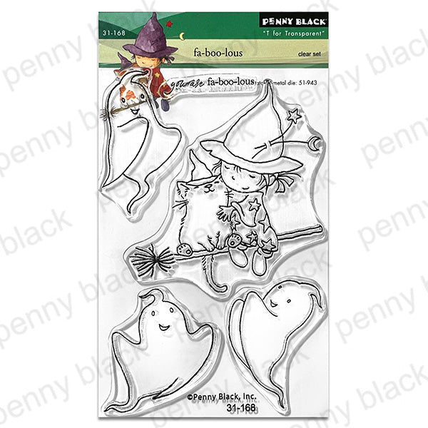 Penny Black Fab-Boo-Lous Clear Stamp and Die Set  image 1