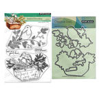 Penny Black Feathered Friendship Clear Stamp and Cut Out Die Set