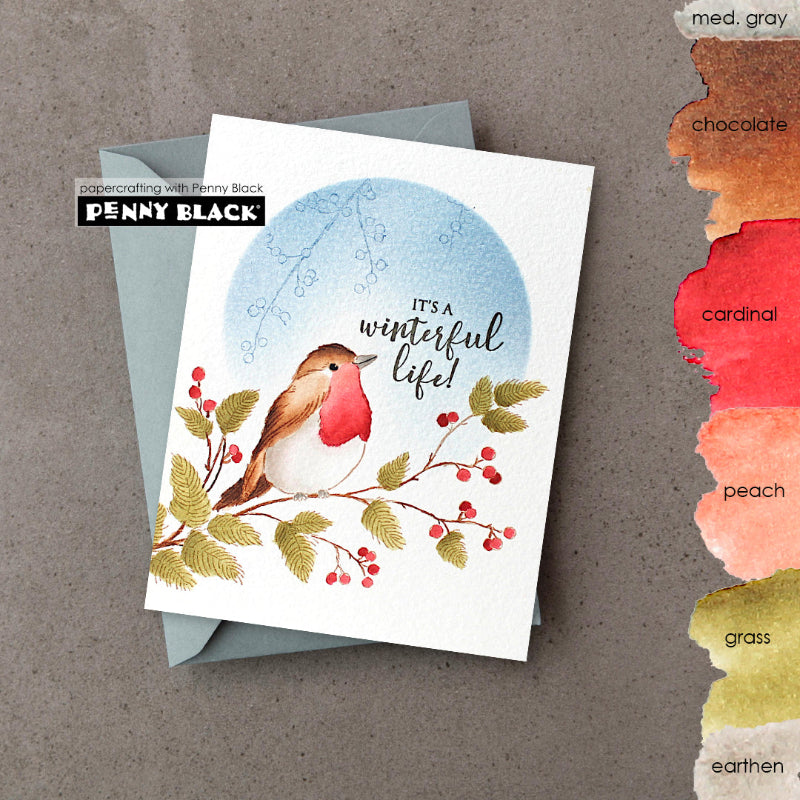 Penny Black Feathered Friendship Clear Stamps 31-170 bird