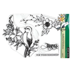 Penny Black Feathered Kindness Clear Stamp and Die Set clear