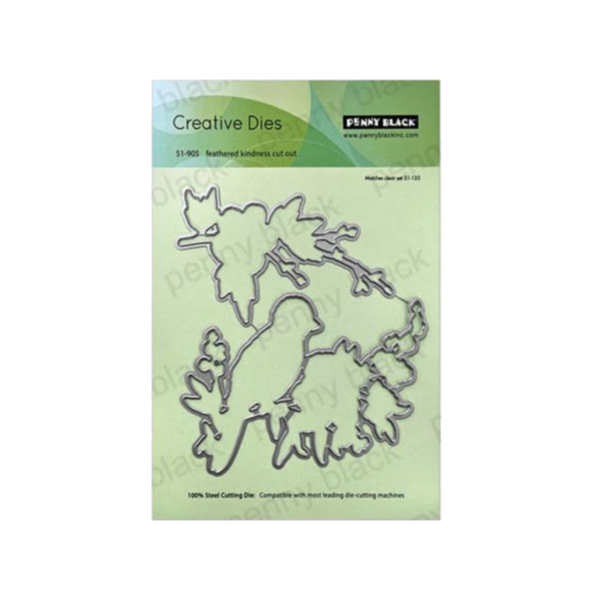 Penny Black Feathered Kindness Cut Out Dies 51-905