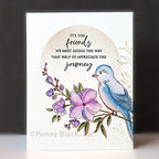 Penny Black Feathered Kindness Cut Out Dies 51-905 friends