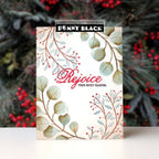 Penny Black Festive Frond Clear Stamp and Die Set rejoice card