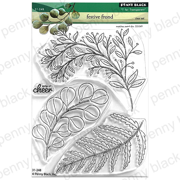 Penny Black Festive Frond Clear Stamps 31-248