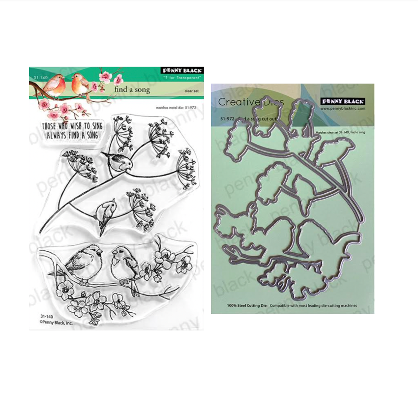 Penny Black Find A Song Clear Stamp and Die Set