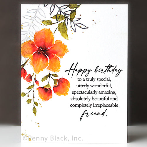 Penny Black Finest Cling Stamp 40-952 happy birthday