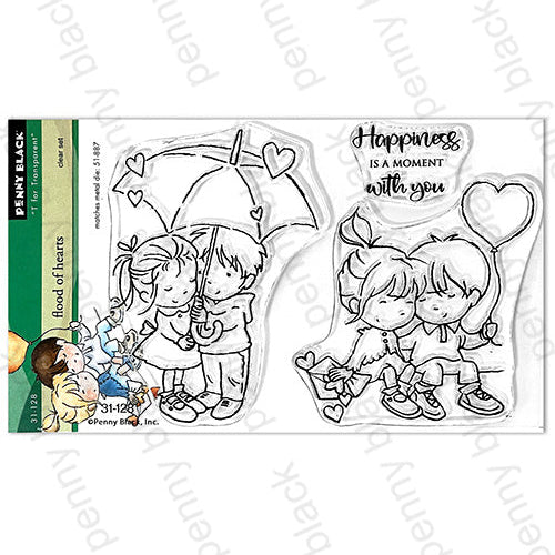 Penny Black Flood of Hearts Clear Stamps 31-128