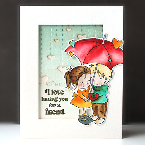 Penny Black Flood of Hearts Cut Out Coordinating Dies 51-887 friend
