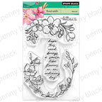 Penny Black Floral Smile Clear Stamp and Die Set image 1