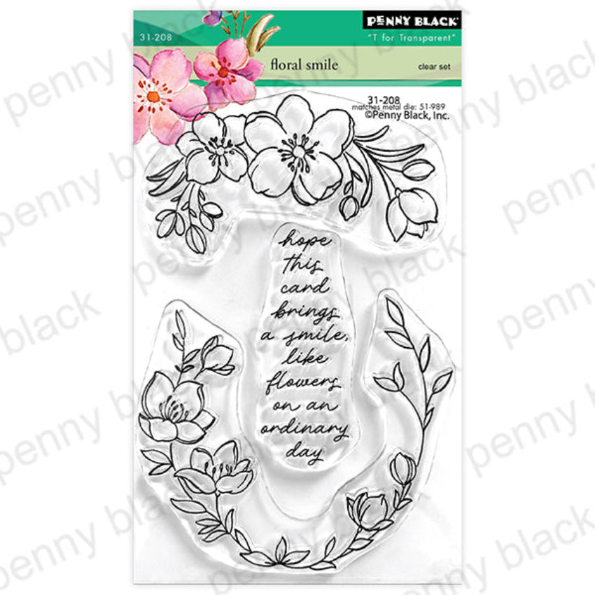 Penny Black Floral Smile Clear Stamps 31-208