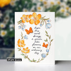 Penny Black Floral Smile Cut Out Coordinating Dies 51-989 orange flowers