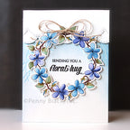 Penny Black Floral Vines Clear Stamp and Die Set sending hugs