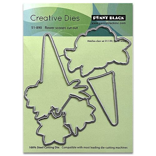 Penny Black Flower Scoops Clear Stamp and Die Set 2 product image