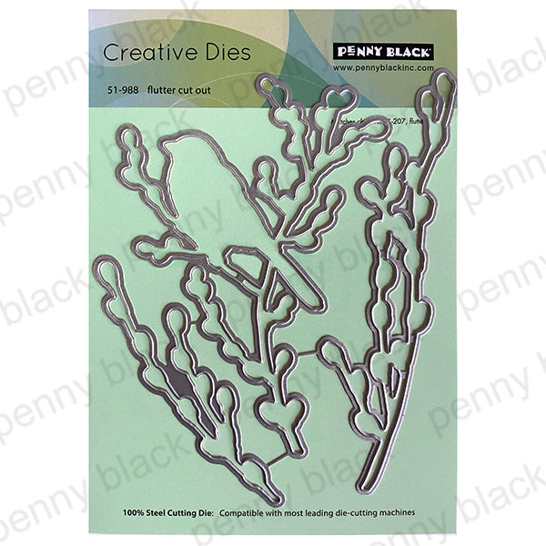 Penny Black Flutter Clear Stamp and Die Set image 2