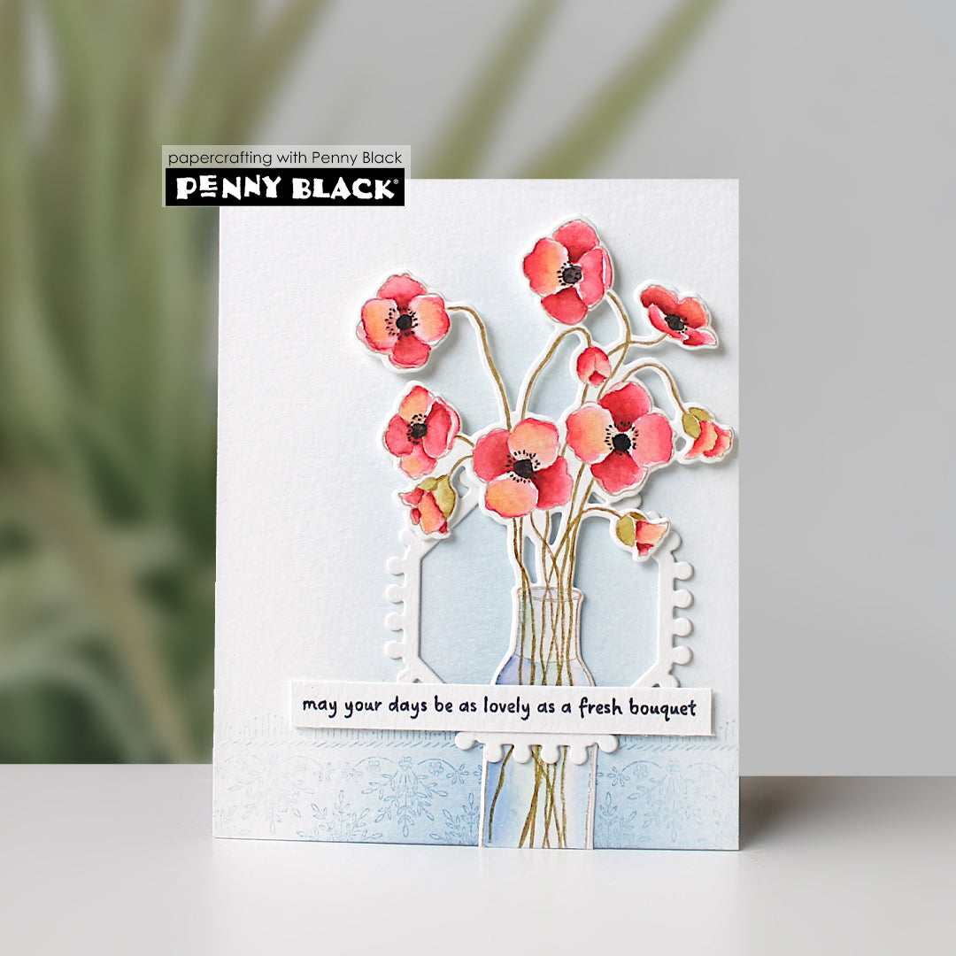 Penny Black Fresh and Lovely Cut Out Coordinating Dies 51-982 poppies