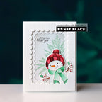 Penny Black Frosty Feathers Clear Stamp and Die Set snowman