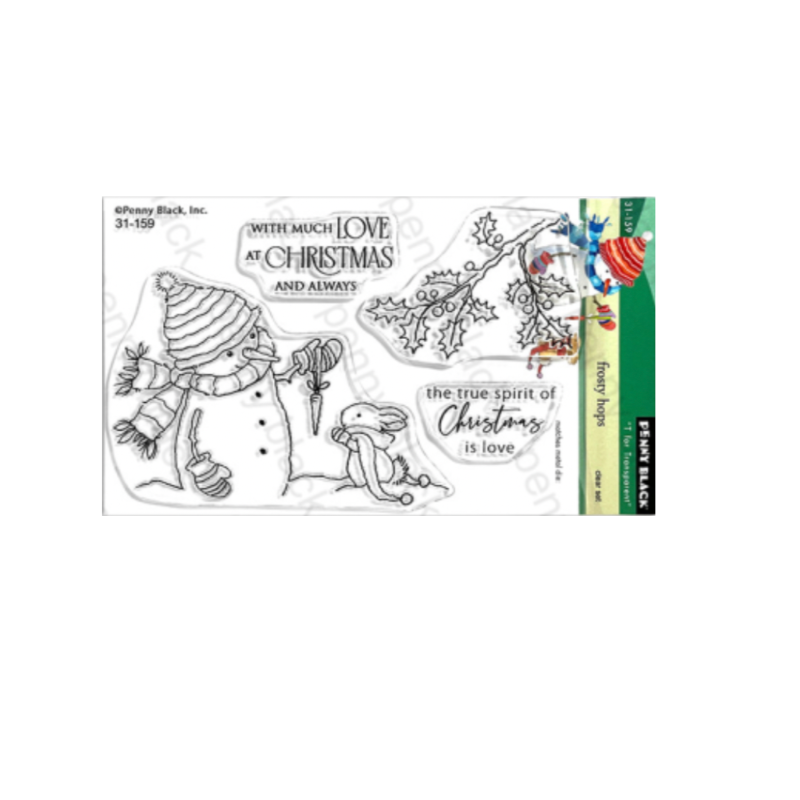 Penny Black Frosty Hops Clear Stamp and Die Set image 1