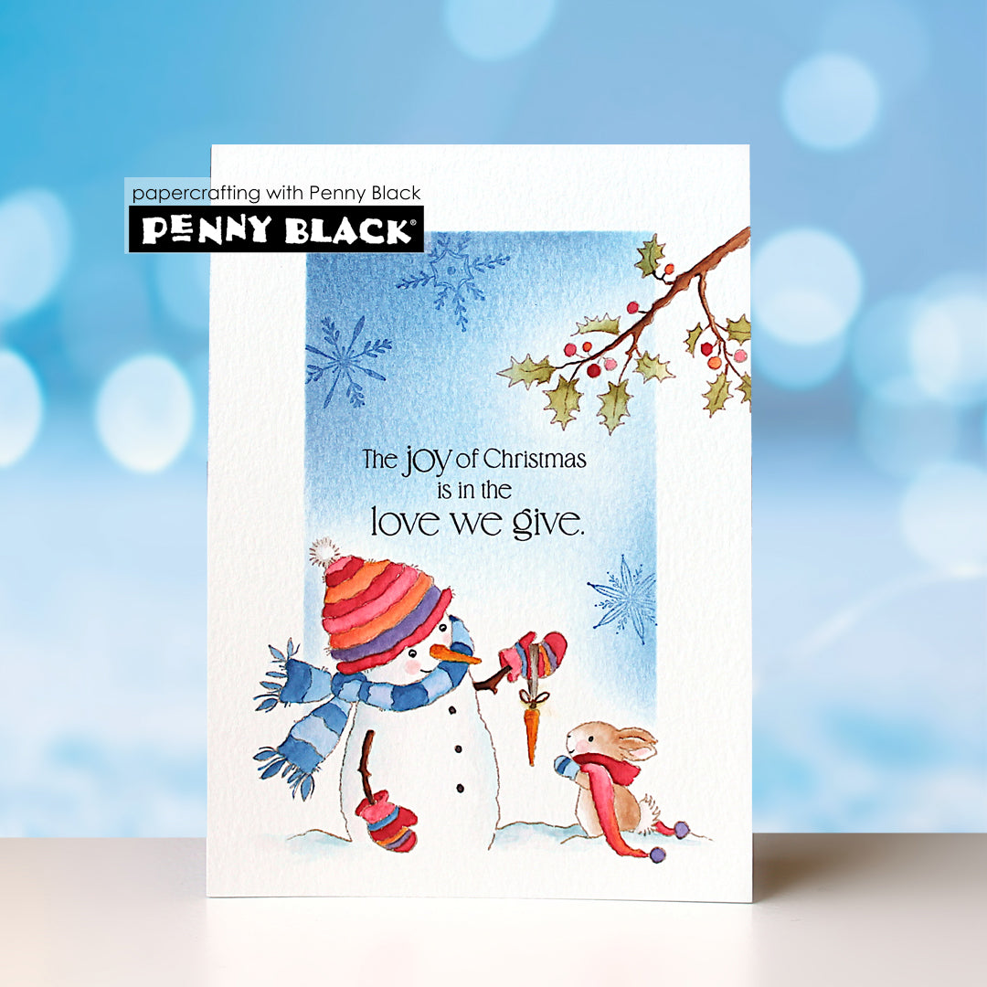 Penny Black Frosty Hops Clear Stamp and Die Set rabbit