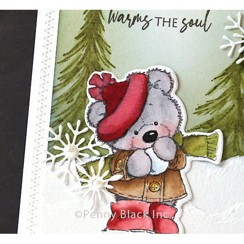 Penny Black Fun Flurries Clear Stamps 31-079 snowflakes
