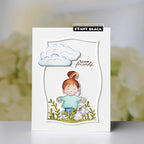 Penny Black Fur-Ever Friends Clear Stamp and Die Set fluffy clouds