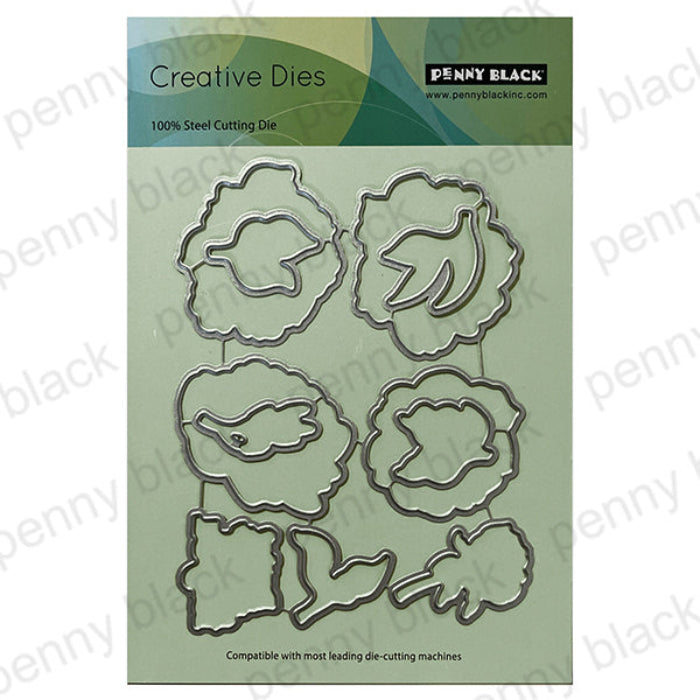 Penny Black Gallic Rose Clear Stamp and Die Set image 2